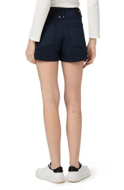 Paige Womens Vintage Navy Seascape Olivia High-rise Cargo Denim Shorts In Blue
