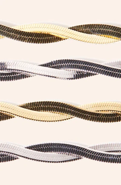 Aurate New York Herringbone Twist Bracelet In Pattern