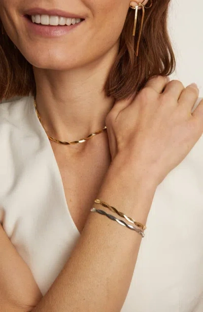 Aurate New York Herringbone Twist Bracelet In Pattern