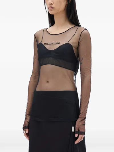 Ann Demeulemeester Fiene ''hollow Sound'' Long Sleeve T-shirt In Black