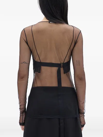 Ann Demeulemeester Fiene ''hollow Sound'' Long Sleeve T-shirt In Black