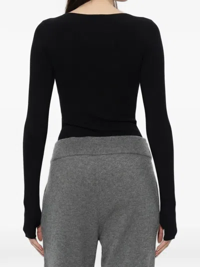 Entire Studios Long-sleeve Bodysuit In Black