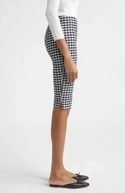 Posse Chiara Cropped Checked Cotton-blend Capri Pants In Black