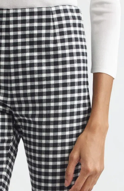 Posse Chiara Cropped Checked Cotton-blend Capri Pants In Black