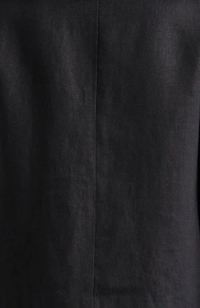 Posse Emma Button-front Linen Jacket In Black