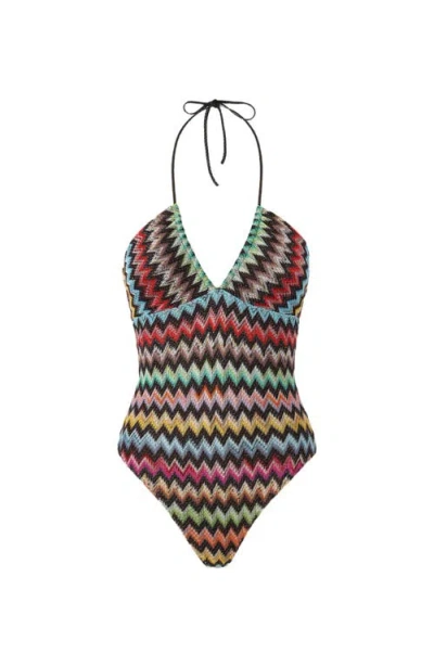 Missoni Zigzag-pattern Swimsuit In Multi