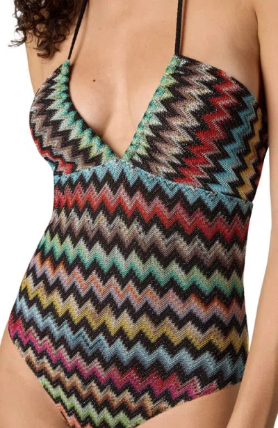 Missoni Zigzag-pattern Swimsuit In Multi