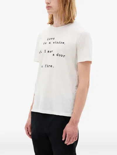 Ann Demeulemeester Baptist Love Is A Window T-shirt In White