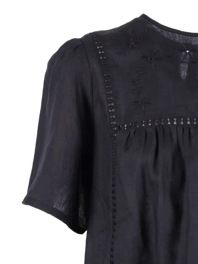 Weekend Max Mara Embroidered Top In Black
