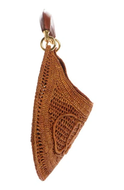 Chloé X Made For A Woman Summer Banana Small Raffia Shoulder Bag In Brown