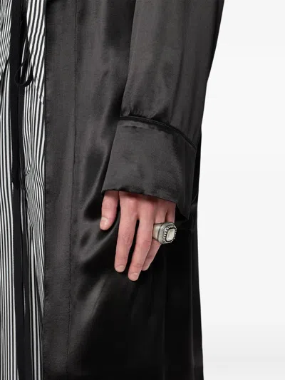 Ann Demeulemeester Char Wide Ring With Spheres In Black