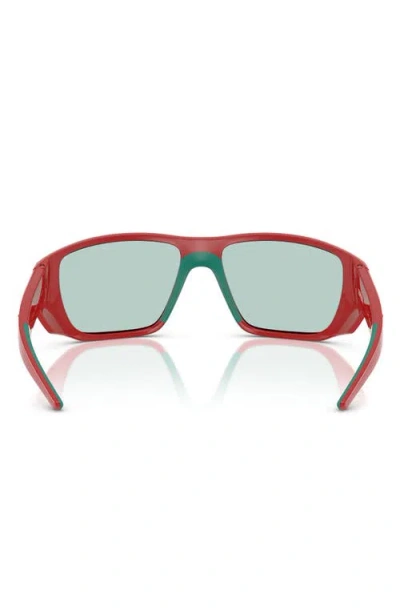 Scuderia Ferrari 61mm Rectangular Sunglasses In White