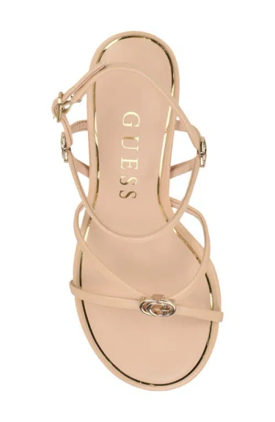 Guess Devve Slingback Wedge Sandal In Neutral