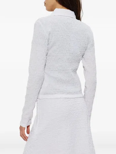 Samsoe & Samsoe Zip Collared Top In White