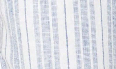 Roxy Oceanside Stripe Linen Blend Pants In White