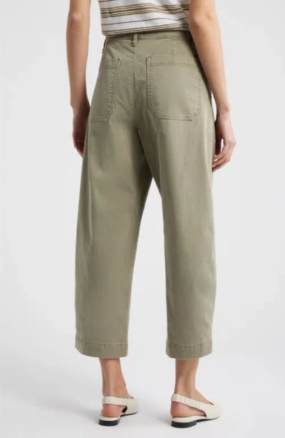 Frame The Ranger Crop Wide Leg Utility Pants In Green