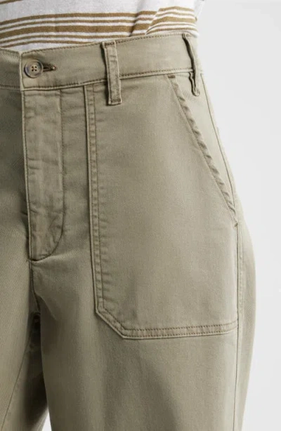 Frame The Ranger Crop Wide Leg Utility Pants In Green