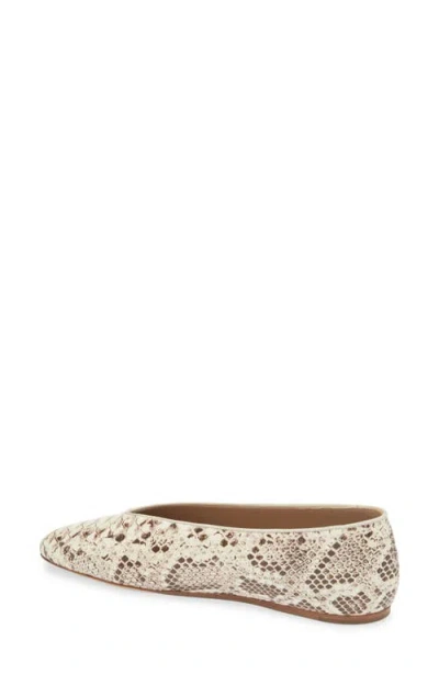 Le Monde Beryl Classic Regency Snake-effect Leather Ballet Flats In Animal Print