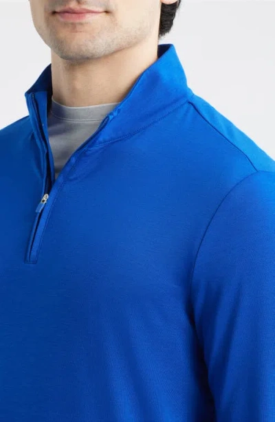 G/fore Luxe Quarter Zip Pullover In Blue