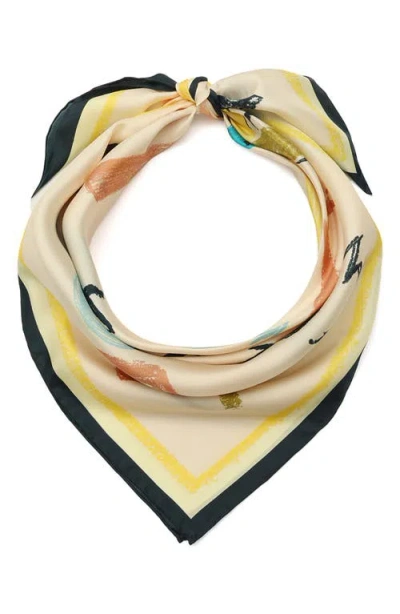 Kate Spade New York Scribble Silk Square Scarf In Multi