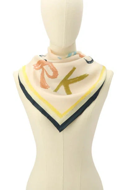 Kate Spade New York Scribble Silk Square Scarf In Multi