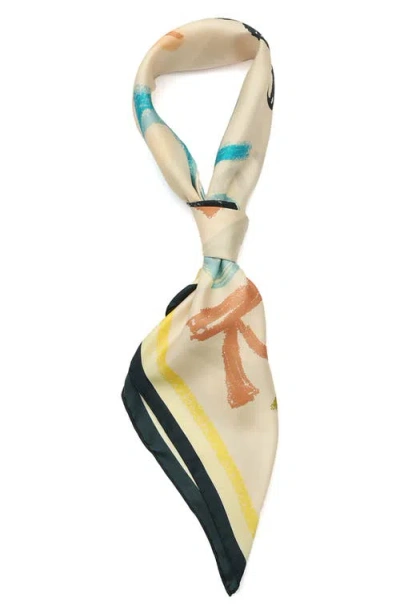 Kate Spade New York Scribble Silk Square Scarf In Multi