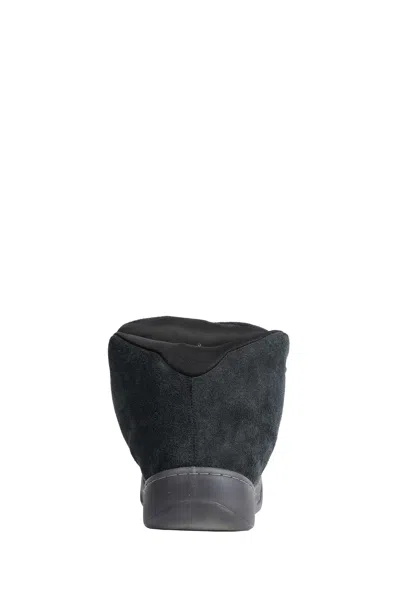 Erl Mid Vamp Black Sneakers With Logo Lettering On The Tongue In Suede Man