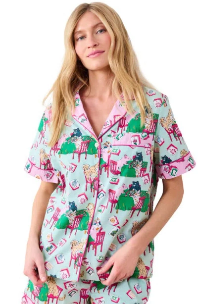 Printfresh Short Organic Cotton Pajamas Set In Multi