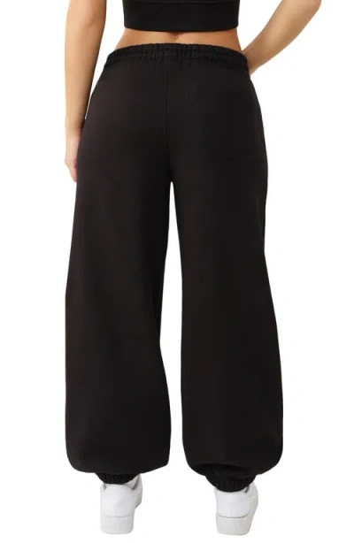 True Religion Crystal Embellished Baggy Joggers In Black