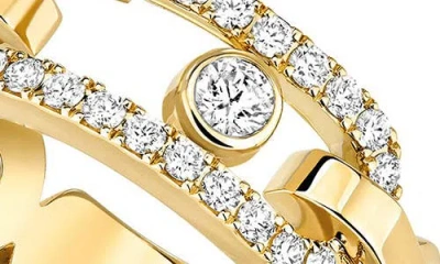 Messika 18k Gold Move Link Diamond Openwork Ring In Gold