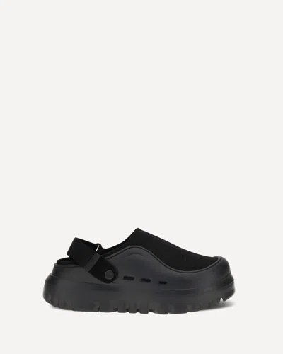 Ugg Adjustable Back Strap Clogs With Mesh Upper In Black