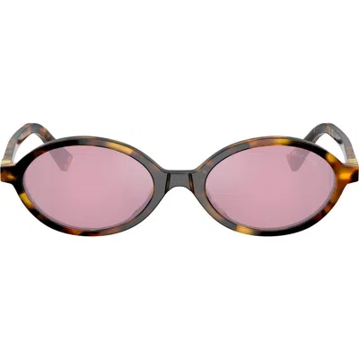 Miu Miu Miumiu 0mu 04zs Miu Regard Vau50d Havana Miele Sunglasses In Brown