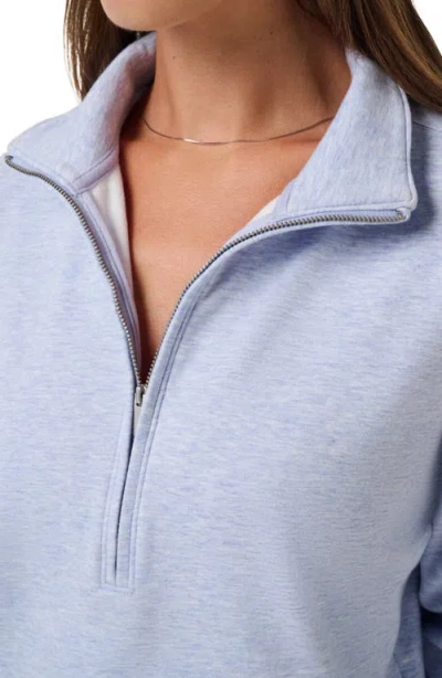 Travismathew Cloud Half Zip Pullover In Blue