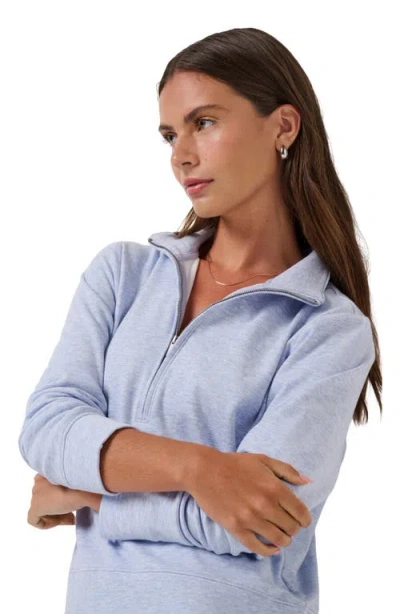 Travismathew Cloud Half Zip Pullover In Blue