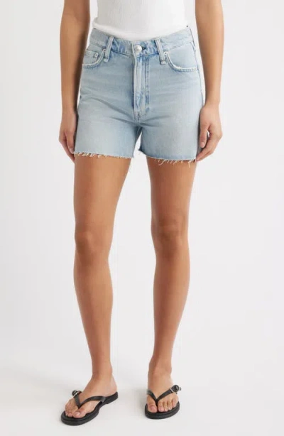 Rag & Bone Distressed Denim Shorts In Blue