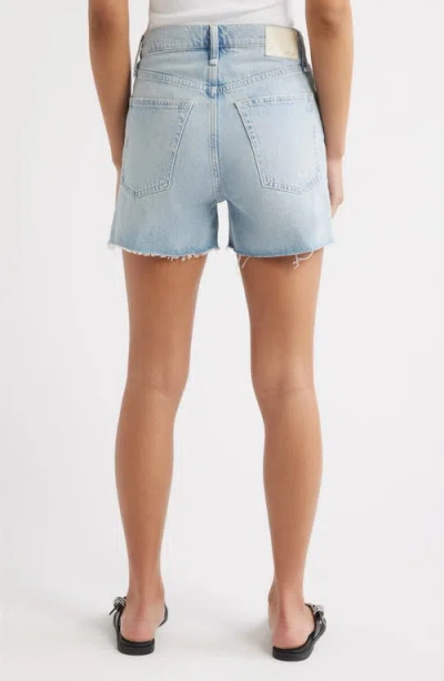 Rag & Bone Distressed Denim Shorts In Blue