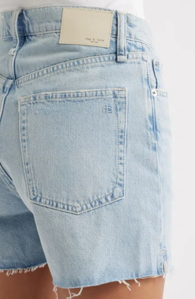 Rag & Bone Distressed Denim Shorts In Blue