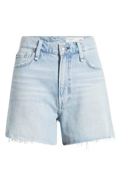 Rag & Bone Distressed Denim Shorts In Blue