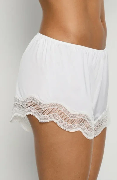 Hanro Cira Tulle Lace Trim Knickers In White