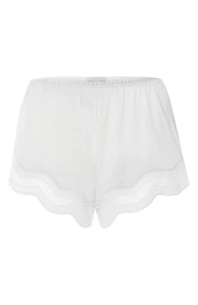 Hanro Cira Tulle Lace Trim Knickers In White
