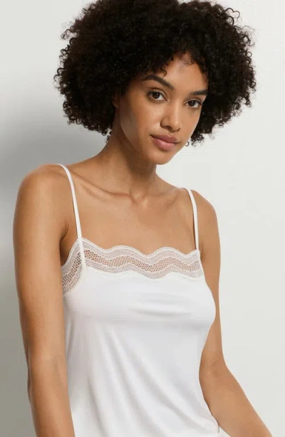 Hanro Cira Tulle Lace Trim Knickers In White
