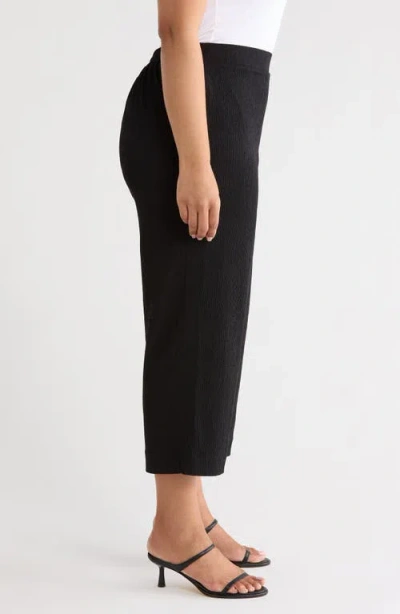 Ak Anne Klein Crop Pull-on Pants In Black