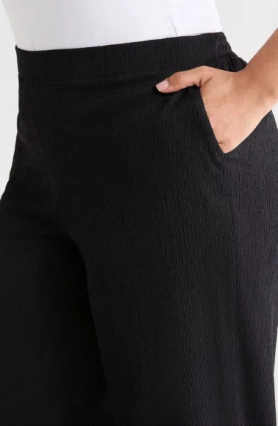 Ak Anne Klein Crop Pull-on Pants In Black