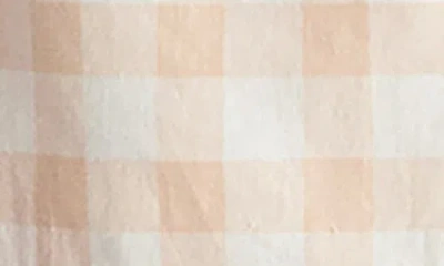 French Connection Aspen Gingham Linen Blend Minidress In Neutral