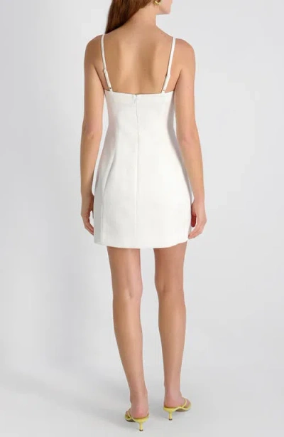French Connection York Satin Mini Dress In White