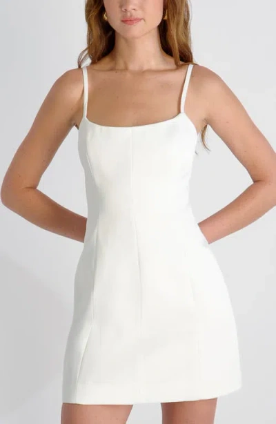 French Connection York Satin Mini Dress In White