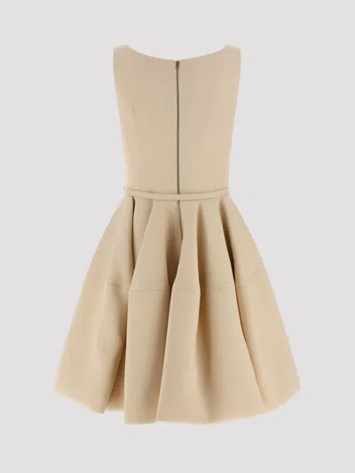 Fendi Abito Wool Silk In Metallic