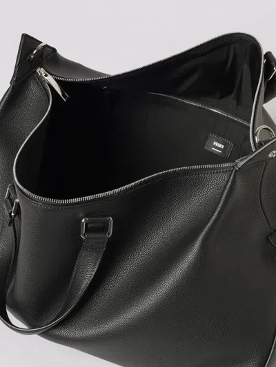 Fendi Lui 45 Leather Tote Bag 21 Cm X 45 Cm X 22 Cm For Men In Black