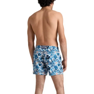 Vilebrequin Moorise Straight-leg Mid-length Printed Recycled Swim Shorts In Blue