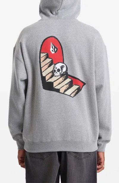 Volcom X Seth Conboy Embroidered Graphic Hoodie In Gray